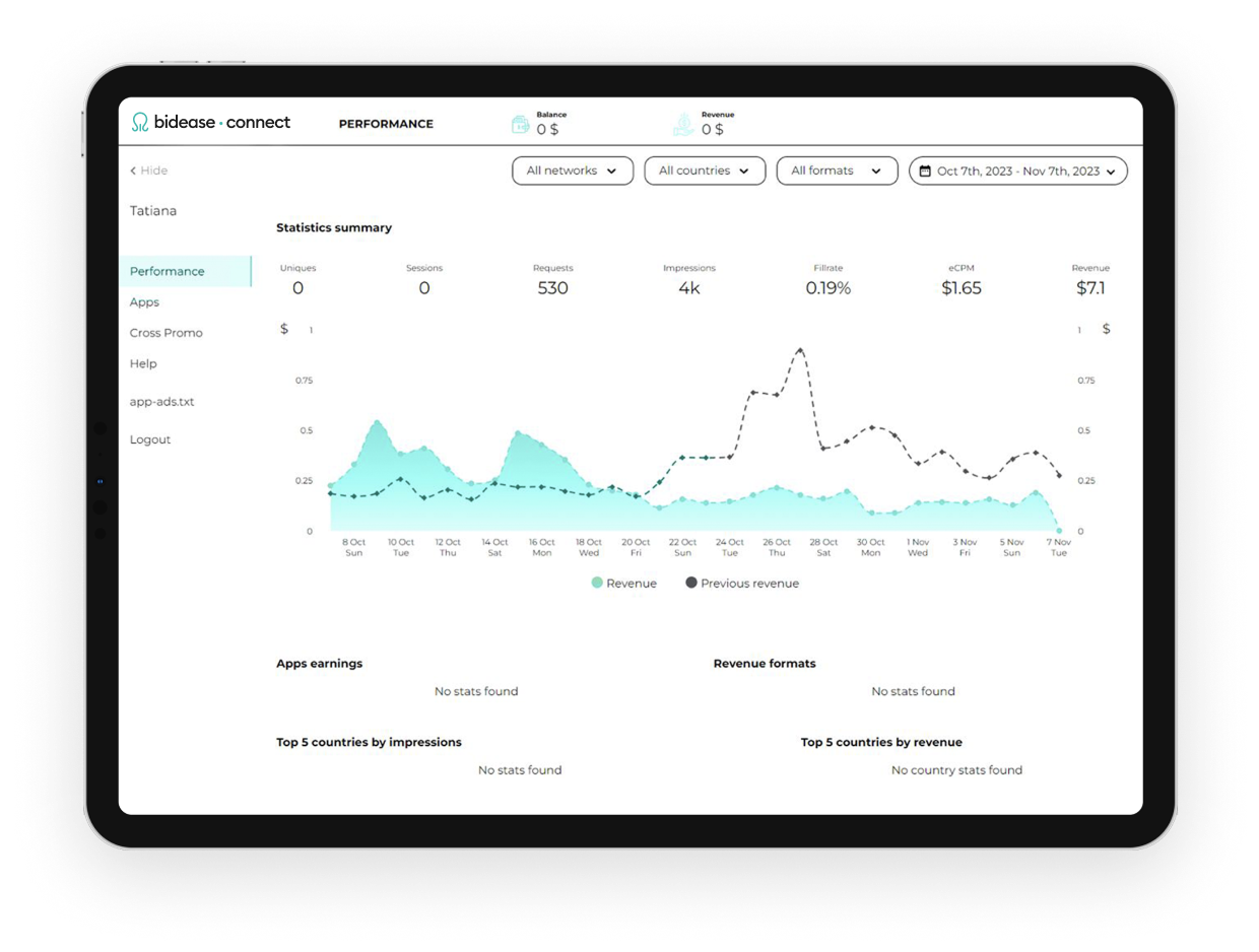 Bidease Connect Dashboard